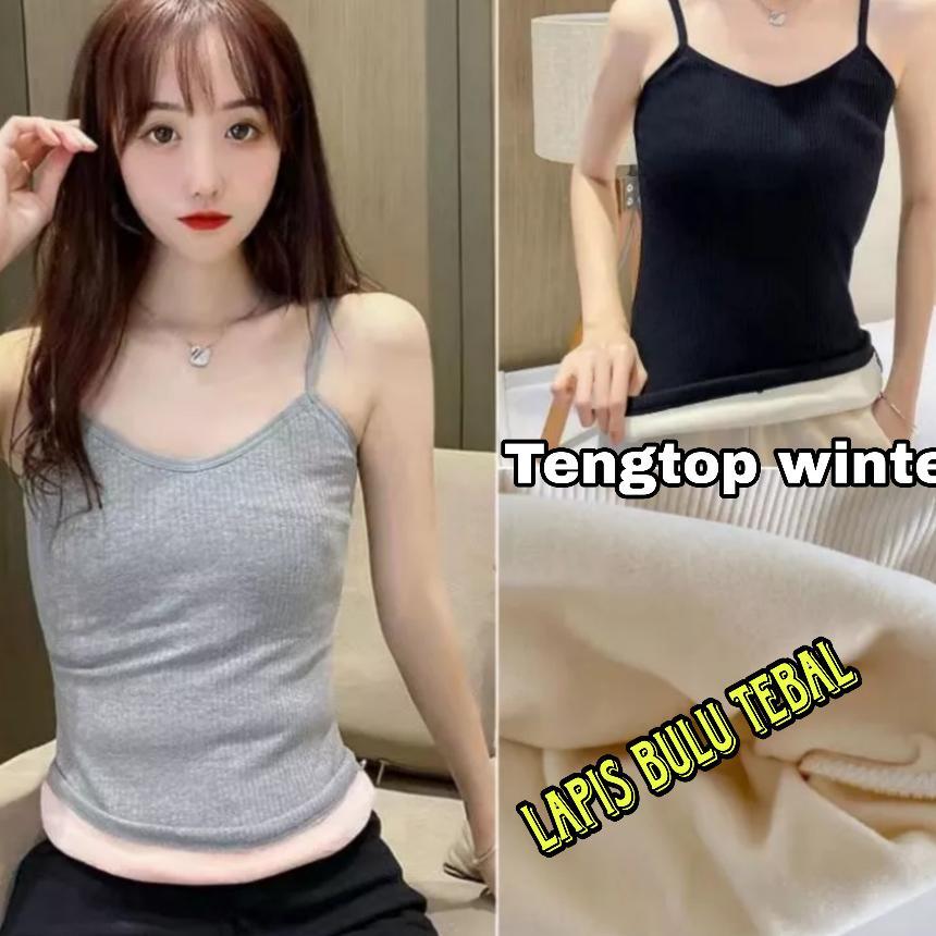 Tengtop Tangtop Tentop Longjohn Winter Musim Dingin Salju Tebal Import Wanita