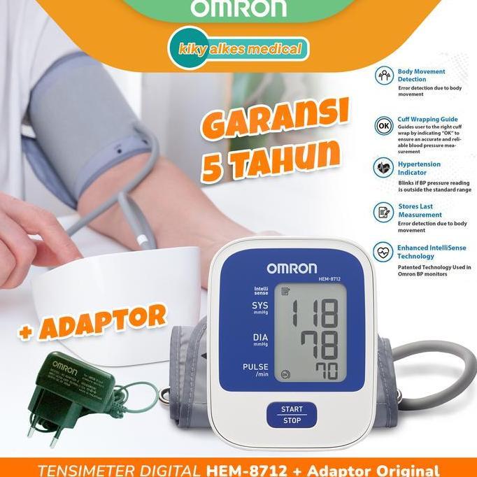 TERBARU - tensimeter omron 8712 hem-8712 tensimeter + adaptor original