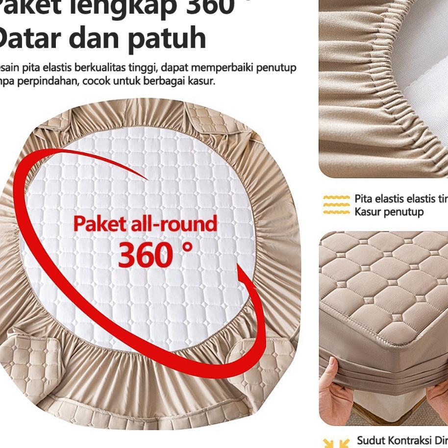 Matras Protector Waterproof 200Cm/Anti Ompol Anti Tahan Air Pelindung Kasur/Matras Protector Kasur A