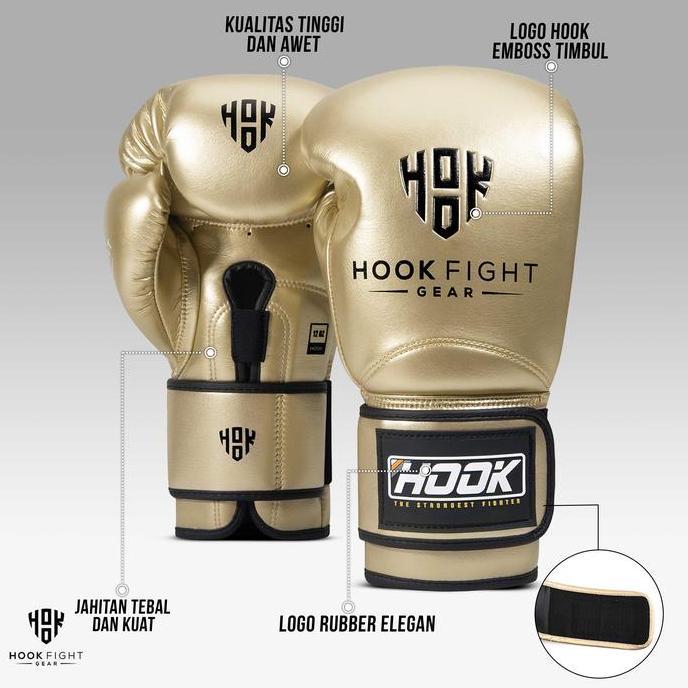 Sarung Tinju Boxing Hook Gloves Muaythai Sarung Tangan Muay Thai Glove Kickboxing Dewasa 8oz,10oz,12