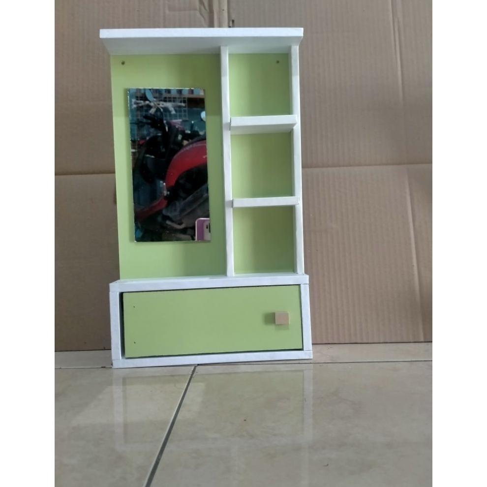 Cermin Rias Minimalis Rak Kosmetik Gantung Meja Rias Rak Rias Gantung Rak Rias Make Up Kayu Mini Cer
