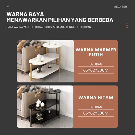Meja Minimalis Bufet Marmer Kemewahan Ringan Meja Kopi Meja Nakas Meja Tamu Furniture Ruang Tamu Mej