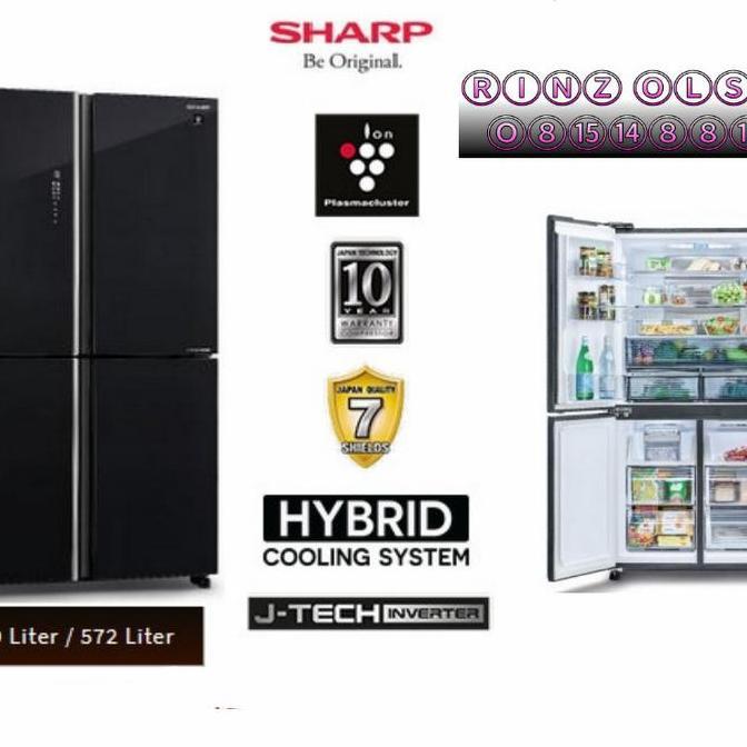 KULKAS SHARP SJ-IF91PG GB SIDE BY SIDE 4 PINTU HYBRID ION SJIF91PGGB
