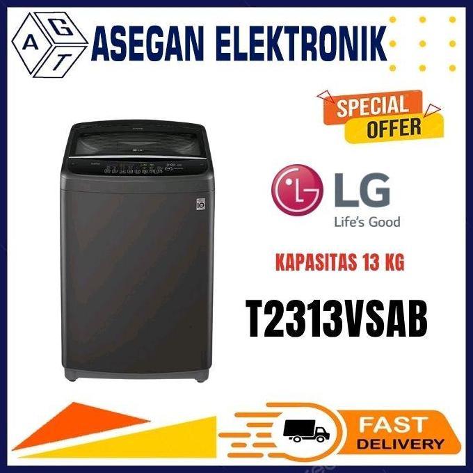 LG T2313VSAB MESIN CUCI TOP LOADING 13 KG INVERTER T2313 2313VSAB