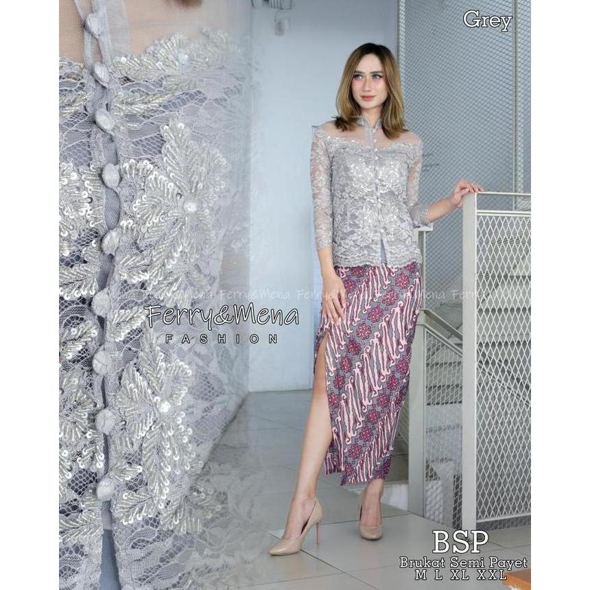 SETELAN KEBAYA BSP SEMI PAYET KEBAYA NATALAN SET KEBAYA WISUDA ELEGAN MODERN BORDIR KEBAYA KONDANGAN