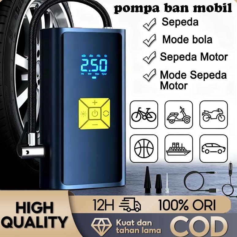 TERBARU KIRIM HARI INIPOMPA BAN ELEKTRIK DIGITAL PORTABLE - POMPA ANGIN MOBIL & MOTOR NIRKABEL DENGA
