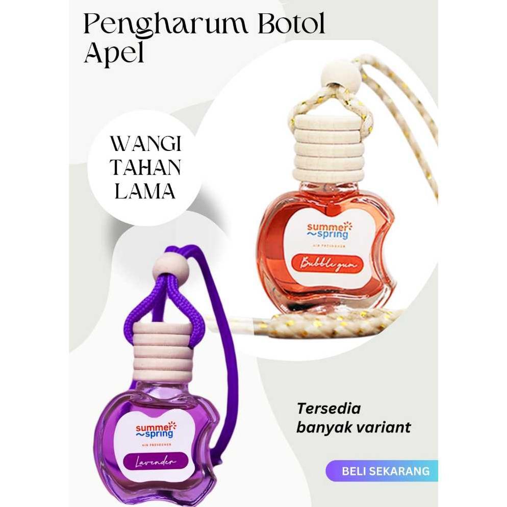 Awet Pengharum Mobil/Botol Apel Summerspring 10Ml/Pengharum Kamar Mandi/Parfum Mobil Mewah Tahan Lam