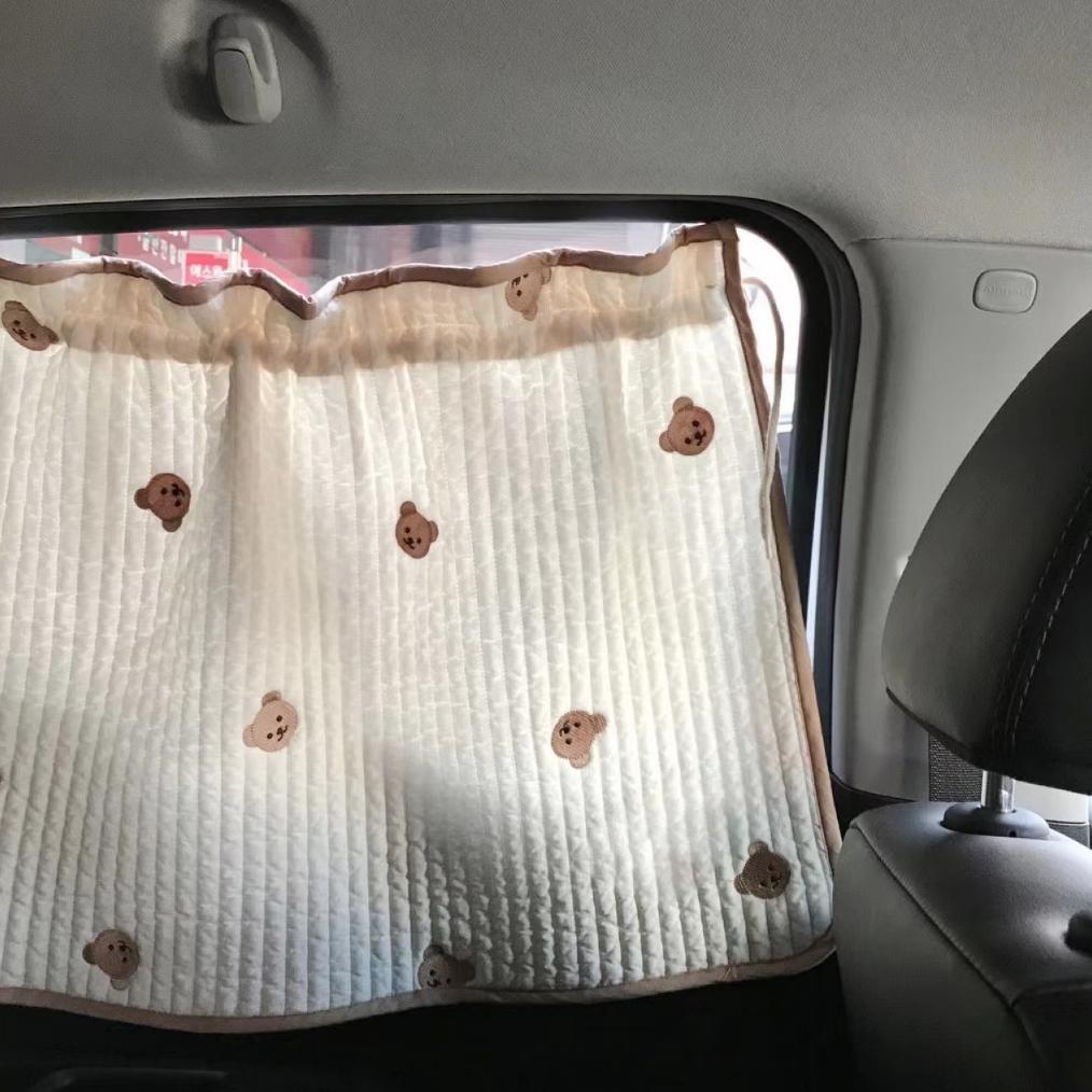 HOT DEALS LITTLE LATELLA - TIRAI KACA MOBIL MOTIF BEAR | GORDEN PORTABLE/GORDEN MOBIL ANTI UV/ GORDE
