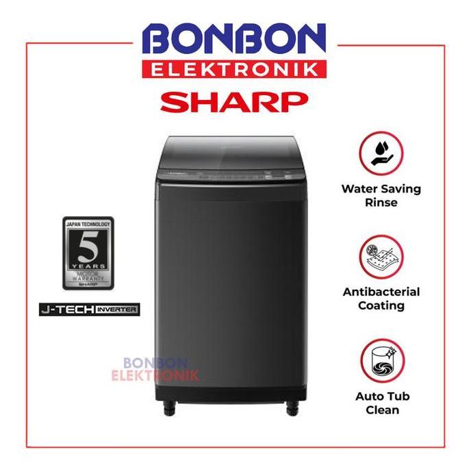 Sharp Mesin Cuci 1 Tabung 8.5KG ES-M8500XT-SA / ESM 8500 XTSA / 8500XT