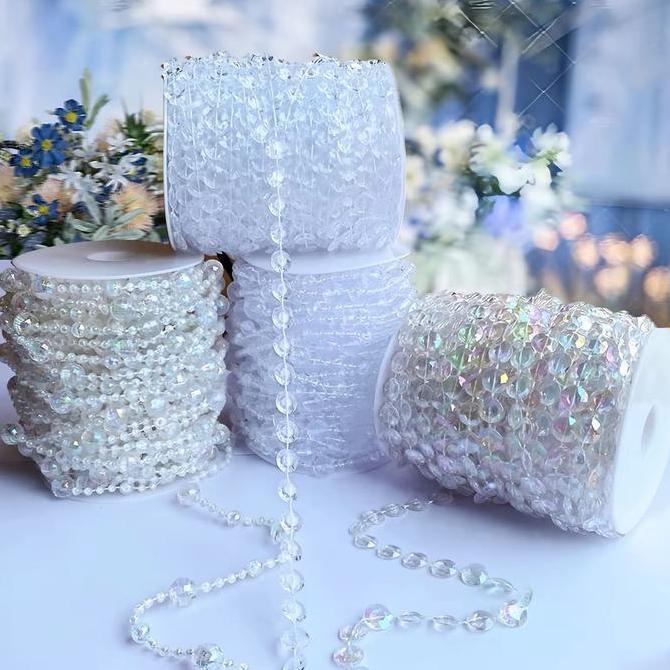 QROPSNO READY Tirai Manik Manik Tirai Kristal Akrilik Beads Curtain Dekor Tirai Dekorasi Pintu