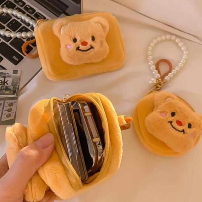 DIMOCAR Boneka Tas/Dompet Koin Lucu Korea/Dompet Koin Berbentuk Beruang Yang Imut /Dompet Koin Kartu