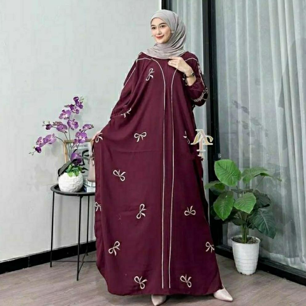 BESTPROMO Kaftan Wanita terbaru 2025 / Gamis Kaftan polos / Kaftan Rayon / Kaftan motif / Kaftan vir