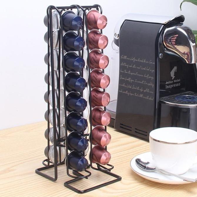 AKZYN Rak Besi Pajangan / Rak Kopi Minimalis / Nespresso Tower Capsule Holder