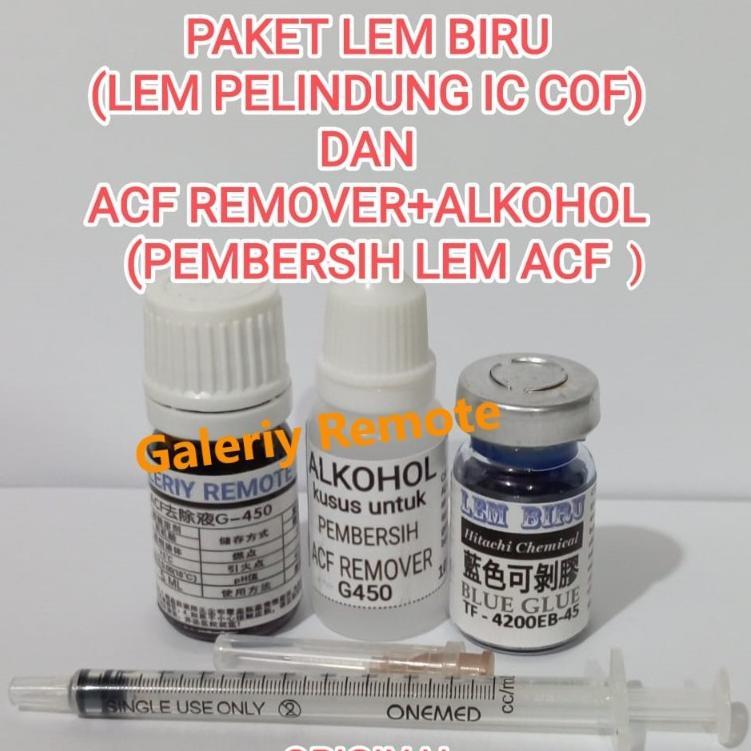 acf remover atau pembersih lem acf bonding + lem biru tf 42000 sesuai varian