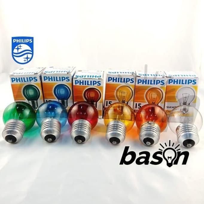 Leggero- Philips Siawet Clear 15W E27 220-240V P45 - Lampu Pijar Bening