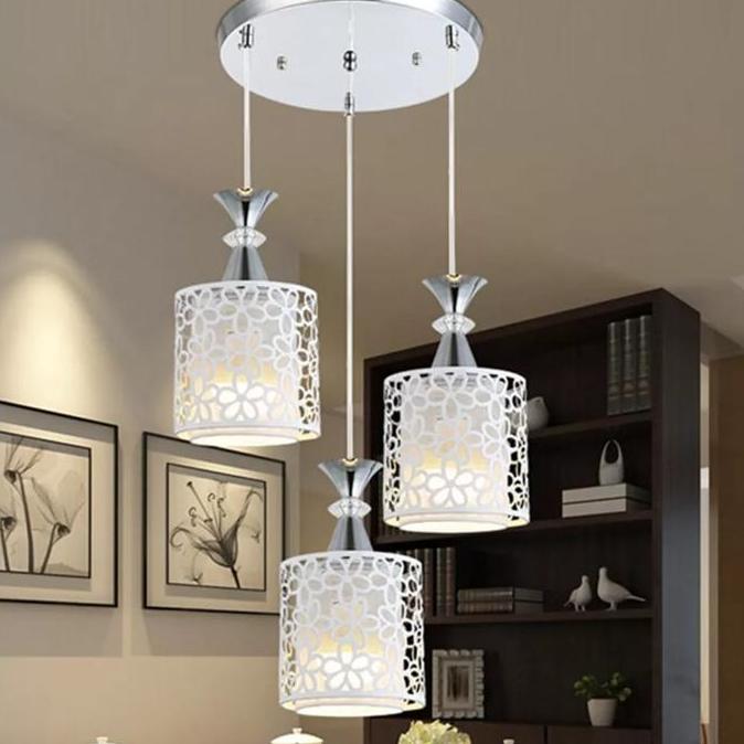 Leggero- Lampu Hias Led Gantung Meh Motif Bunga / Lampu Hias Gantung Besi Plastik Bohlam