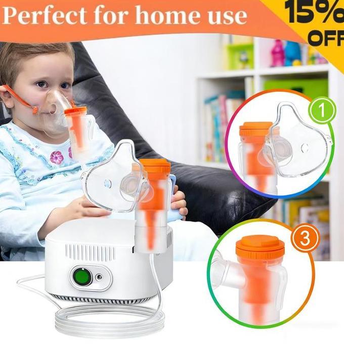 Compressor Alat Nebulizer Anak Inhaler Asma Bayi Batuk Pilek Pernafasan Bronkitis Nebul Terapi Alat 
