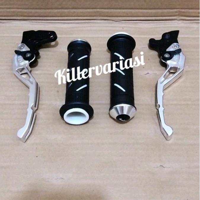 paket handle rem Mio Mio sporty Mio soul karbu handle rem kiri kanan + handgrip domino Jalu cnc sesu