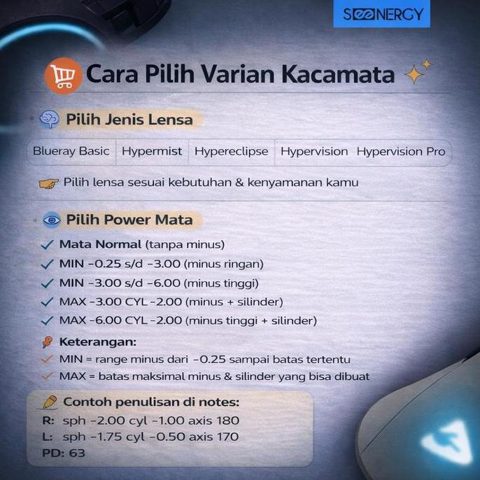 SEENERGY Kacamata Gaming | Zeus Mythical Grey