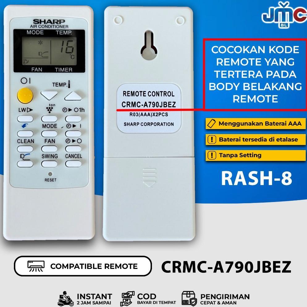 KABIUSTORE REMOTE AC SHARP CRMC-A746JBEZ CRMC-A751JBEZ CRMC-A791JBEZ CRMC-793JBEZ CRMC-A790JBEZ CRMC