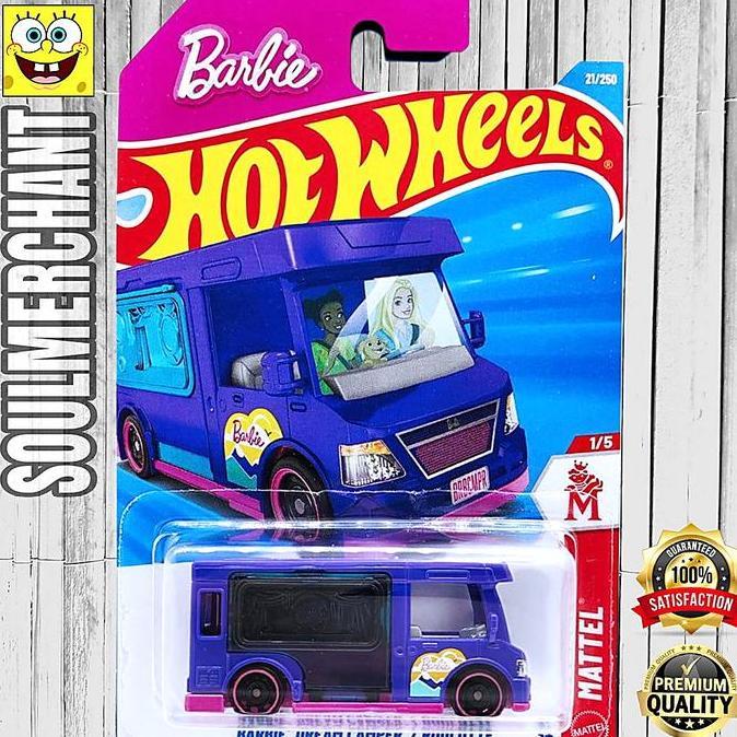 Hot Wheels Barbie Dream Camper Ungu Diecast Mobil Camper Van New