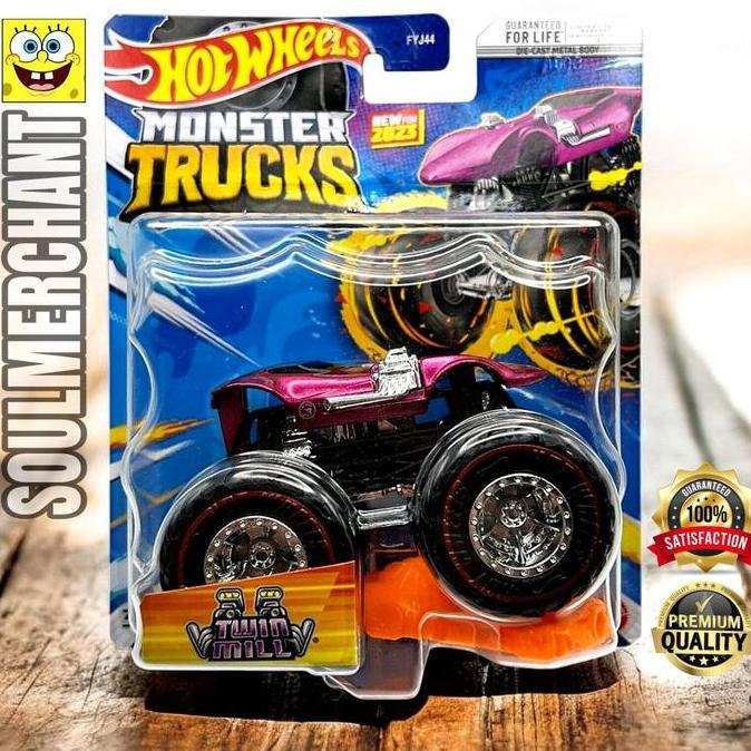 Hot Wheels Monster Trucks Twin Mill Ungu Treasure Hunt Diecast Mobil Offroad New