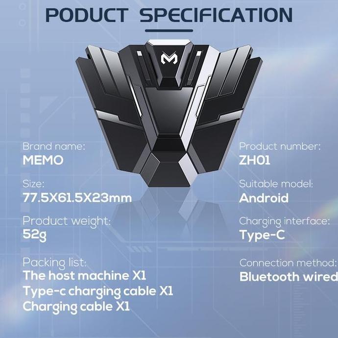 Giocare- Memo Zh01 Otg Converter Keyboard & Mouse Gaming Rgb