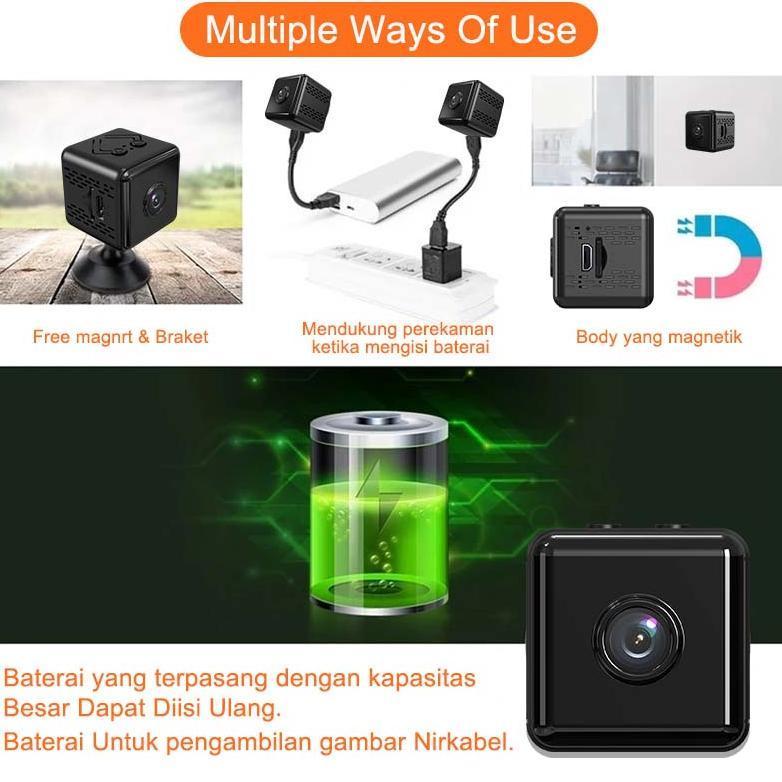 NOAHCOLLECTION EYESEC CCTV MINI 1080P KAMERA WIFI CAMERA MINI SPY CAM TERSEMBUNYI KAMERA PENGINTAI M