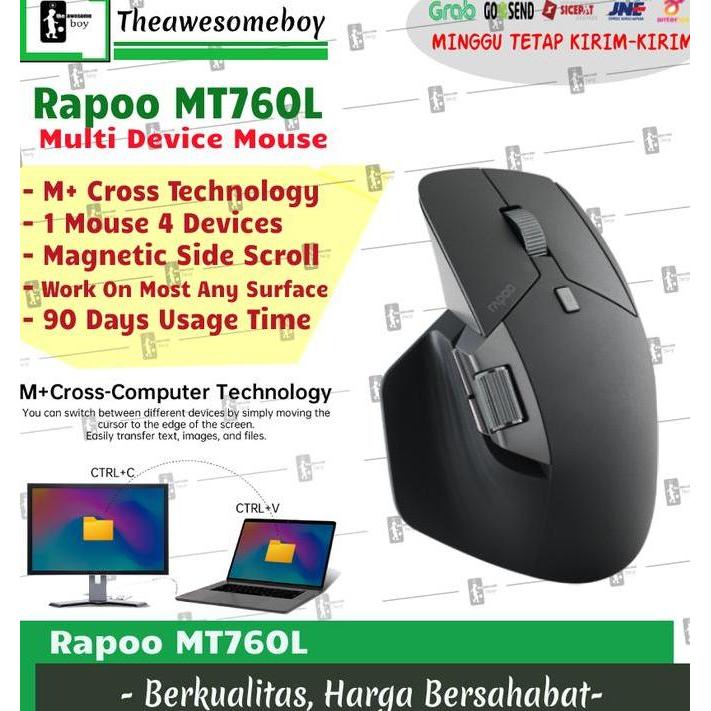 Rapoo MT760 MT760L Bluetooth Wireless Mouse Multi Device Logitech MX Killer