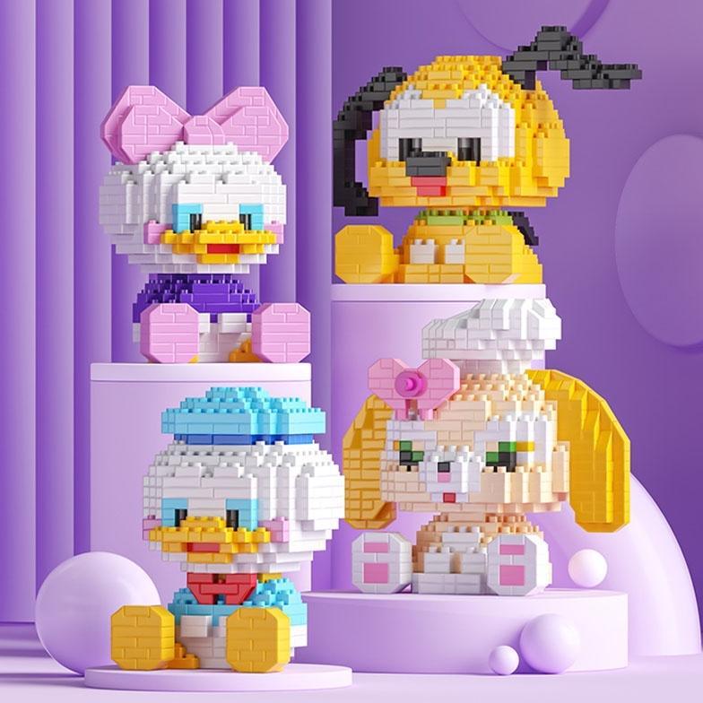 NOAHCOLLECTION CODMAINAN BALOK SUSUN DISNEY LINABELL STELLALOU EDUKATIF UNTUK ANAK DIY 3DPUZZLE TOY 