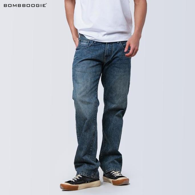 Bombboogie Celana Jeans Pria Regular K9 Series Medium Blue 43RK9B3ML