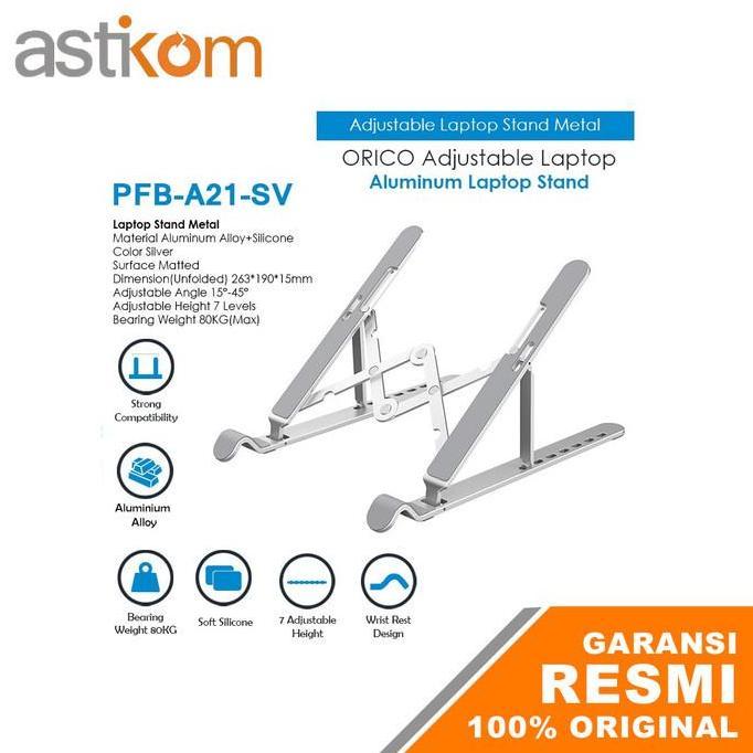TERMURAH - Laptop Stand Orico PFB-A21-SV Stand Laptop Orico Silver Good Quality