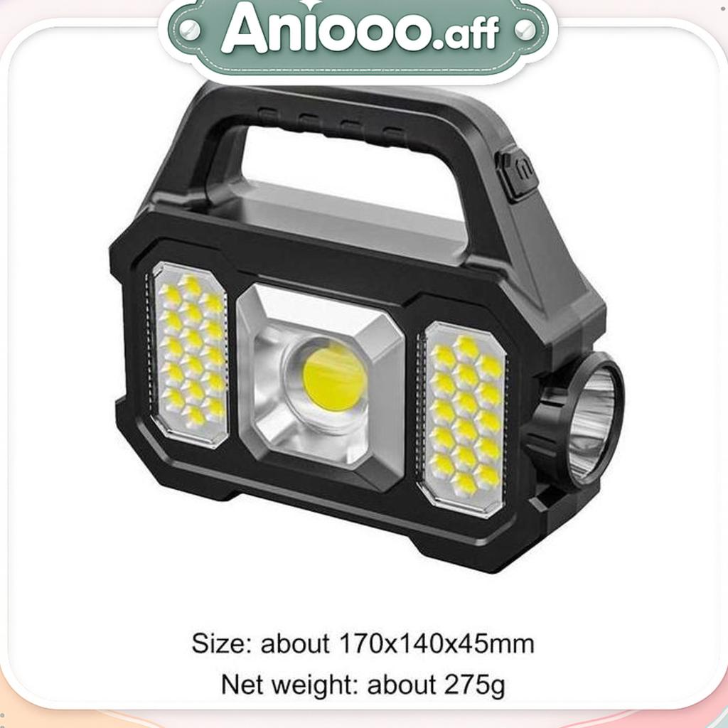 Senter Camping Lampu Led Solar Power Dan Power Bank Usb Charger