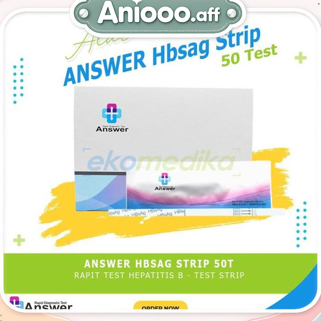 Answer Hbsag Strip Isi 50 Test / Rapid Hbsag Strip - Alat Deteksi Antigen Hepatitis B Dalam Darah