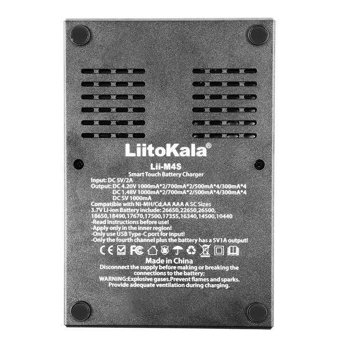 LiitoKala Lii-M4S Charger Discharge Baterai 18650 26650 21700 AA
