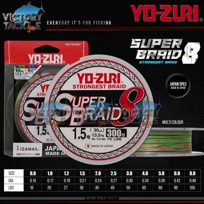 TERMURAH - PE Yozuri Superbraid 8 300Meter