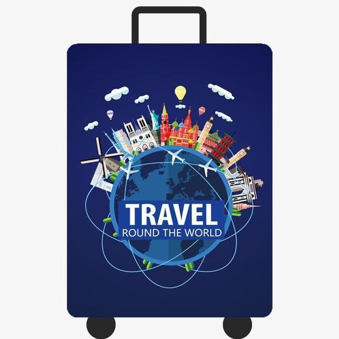 NEW SARUNG COVER PELINDUNG KOPER ELASTIS / LUGGAGE COVER LUCU TEBAL PREMIUM BAGUS SPANDEK IMPOR / LU