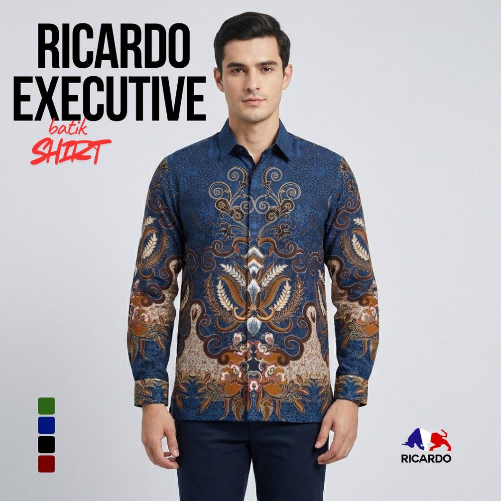 RICARDO Collection kemeja batik pria lengan panjang