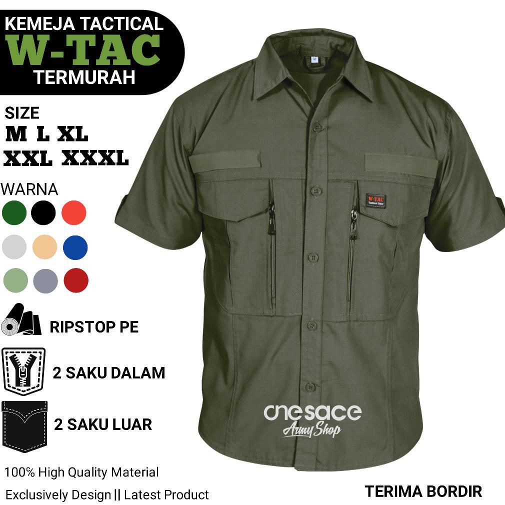 Kemeja Tactical WTAC Lengan Pendek Baju PDH PDL/Kemeja Kerja Pria Wanita Lapangan TERMURAH