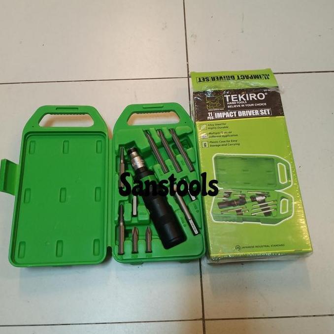 JIDZRUN obeng ketok putar / obeng ketok set TEKIRO 11PCS JAPAN