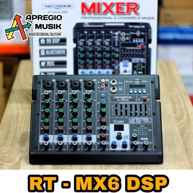 Mixer USB Recording Tech RTMX6 RT MX6 DSP Recording Podcast