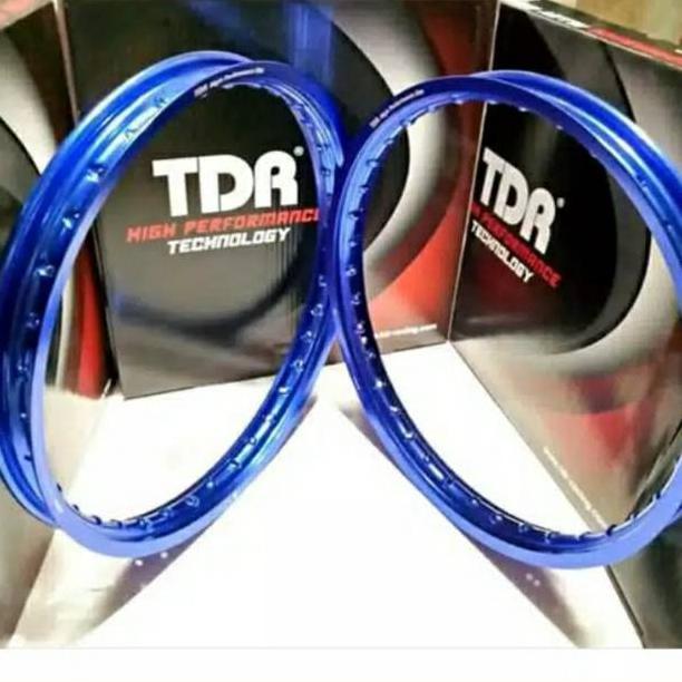 Velg TDR W Shape Set 140/160/185 Ring 17 Blue Biru