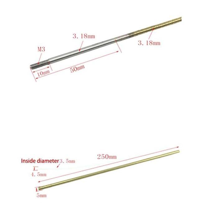 BUNDUQ 350MM RC Model Boat Shaft Kit/4MM Flexible Axle RC Boat