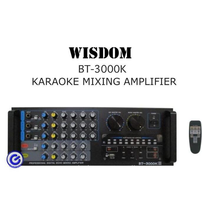 karaoke amplifier key control USB 3 mic input Wisdom BT3000 BT3000K