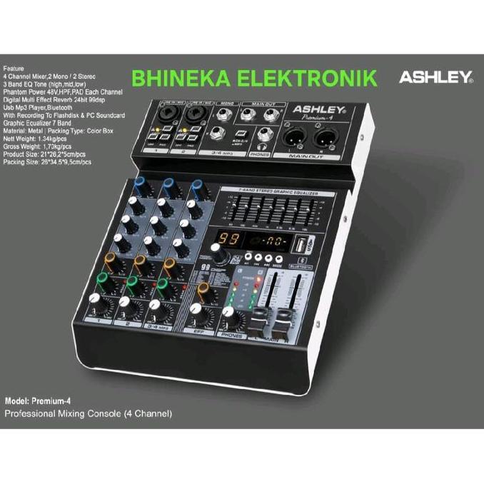 mixer audio Ashley premium4 / premium 4 mixer 4channel original