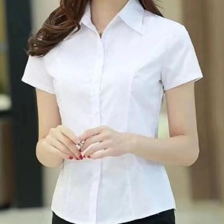 New Kemeja Wanita Lengan Pendek Baju Atasan Wanita Kantor Hem Wanita Kekinian