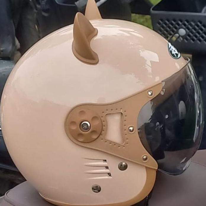 Helm Retro Bogo R Six Pilot Kuping Kucing