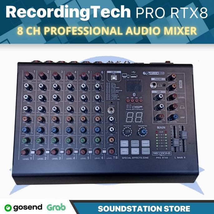 RECORDING TECH PRO-RTX8 8 Channel Professional Audio Mixer