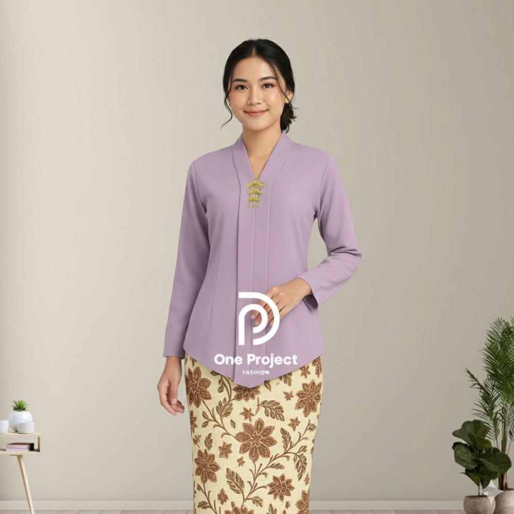 New Product Kebaya Kartini Lengan Panjang Atasan Baju Wanita Lamaran Kondangan Muslimah Hari Raya Ka