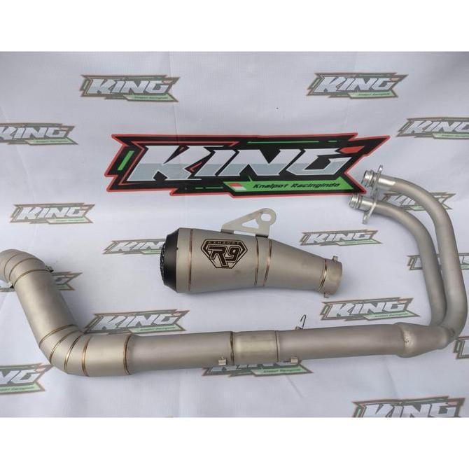 knalpot racing R9 gp series titanium sanblasting ninja karbu ninia fi ninja new cbr 250 rr yamaha mt